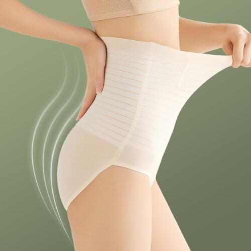 High Waist Panties Women Underwear Girls Seamless Thin Ice Silk Soft Breathable Briefs Female Plus Size Sexy Body Shaping Briefs