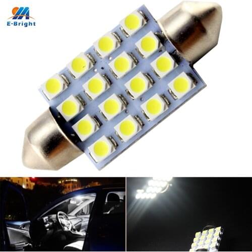 YM E-Bright 500 PCS C5W 12V DC 3528 1210 16 SMD 31mm 36mm 39mm 41mm Festoon Dome LED Light Bulbs Car Lights Led Roof Lights