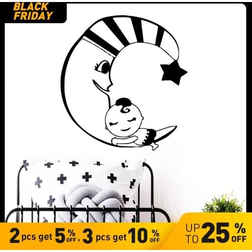 Funny Sleeping Baby Wall Stickers Home Decoration for Kids Room Decoration Wall Decal Stickers Murals Wallpaper