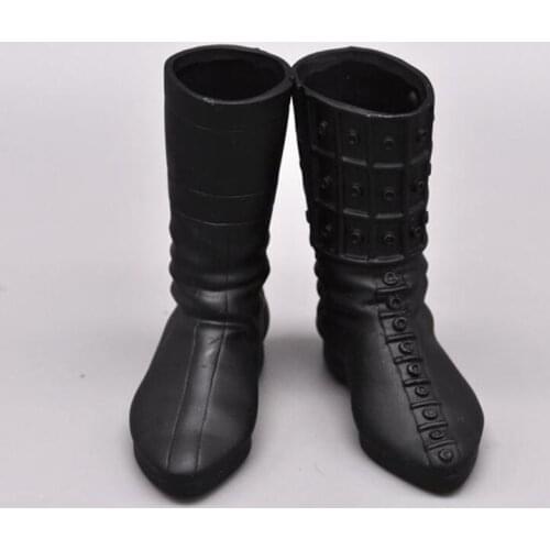 1/6 Scale Fashion Modern Black Combat Tactical Boots Shoes Models for 12''Figures Bodies Accessories DIY
