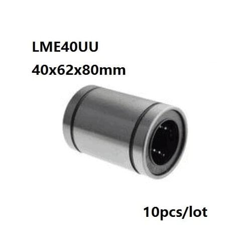 10pcs/lot LME40UU LME40 40x62x80mm Linear motion bearings bushings for CNC router parts 40*62*80mm