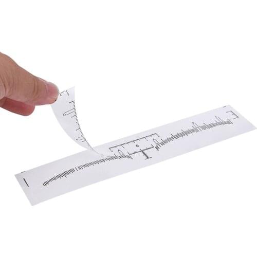 10pcs Eyebrow Rulers Plastic Disposable Stickers Measure Tool Tattoo Eye brow Guide Microblading Stencil Permanent makeup B140