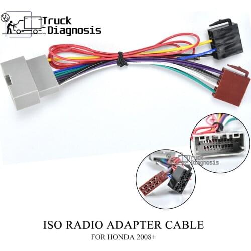 12-034 ISO car Radio Adapter for HONDA 2008+ (select models) Wiring Harness Connector Cable Plug