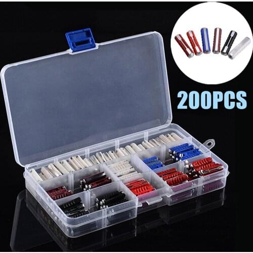 200pcs 5 Kinds Ceramic Fuse Electrical Continental Fuses Assortment Kit 5A 8A 16A 25A 40AMP for Automotive Car Torpedo Fuse Kit