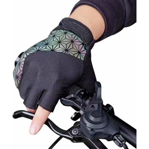 2021 colorful Breathable Half Finger Cycling Gloves Anti Slip Pad Motorcycle MTB Road Bike Gloves Women Sports Bicycle Gloves