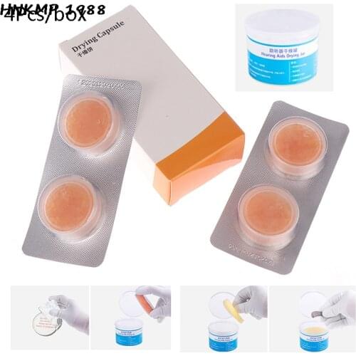 4Pcs Hearing Aid Drying Capsules Desiccant Dehumidifier Drying Pallet For BTE