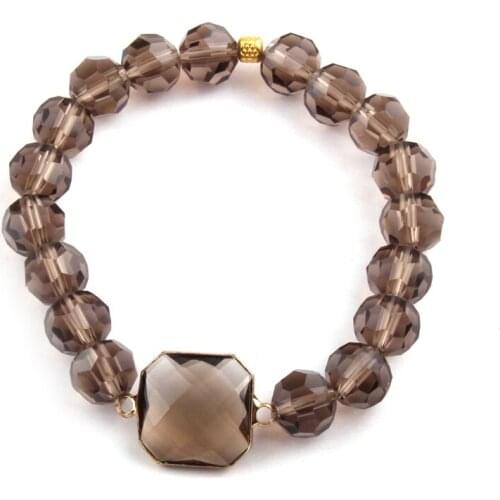 Free Shipping New Arrival Energy Bracelets Beautiful Drown Facet Crystal Glass Bracelet