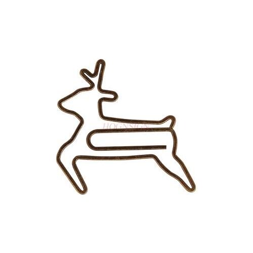 20pcs Bronze Deer Paper Clip Animal Paper Clip Cartoon Paper Clip Metal Paper Clip Office Supplies Bookmark