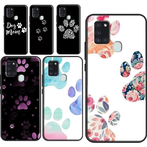 Dog Paw Print Phone Case For Samsung A12 A32 A42 A52 A72 A10 A40 A50 A70 A51 A71 A31 A11 A21S A20e A21S
