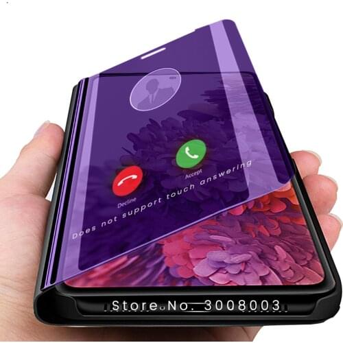 Cover for samsung galaxy s20 fan endition case smart mirror flip case on sansung s20fe s20 fe s 20fe 6.5'' stand book coque capa