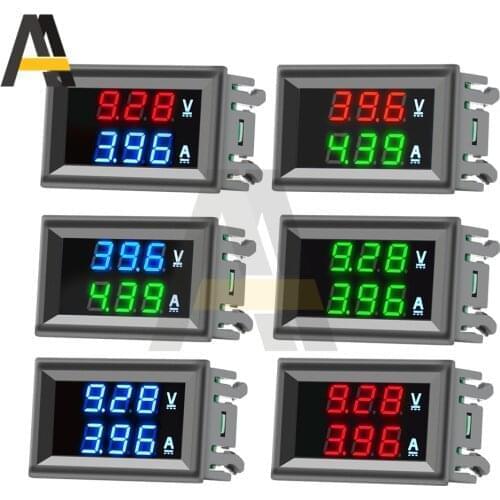DC 0-100V LED Digital Voltmeter Ammeter 10A Automobile Motorcycle Voltage Ammeter Voltage Detector Tester Monitoring Panel