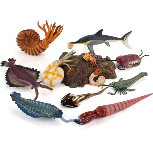 Prehistoric Anomalocaris Opabinia Nautilus Trilobita Sea Life Animals Model Action Figures Miniature Education Toys