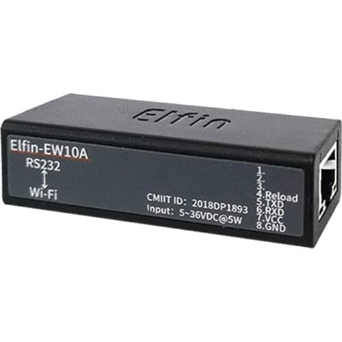 Elfin-EW10A/ EW10A-0 Wide Voltage 5~36V DTU Wireless Networking Devices Modbus TPC IP Function RJ45 RS232 to WIFI Serial Serve