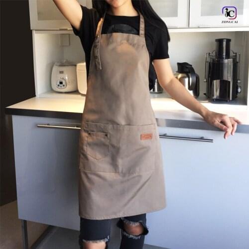 Waterproof Apron Woman Adult Bibs Kitchen Home Cooking Baking Coffee Shop Cleaning Apron BBQ Hairdresser Kitchen Accessory