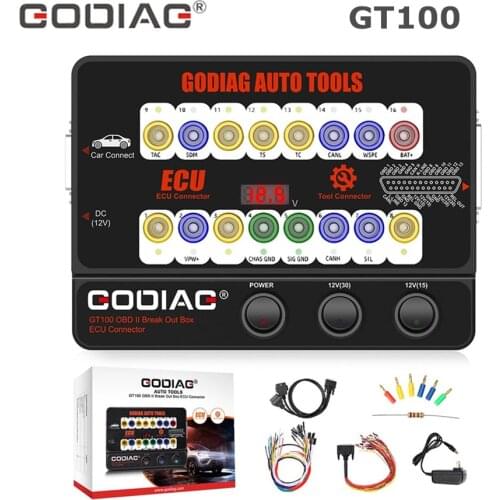 GODIAG GT100 Auto Tool OBDII Break Out Box Powerful ECU Connector Convert OBD1 to Standard OBD2 Interface