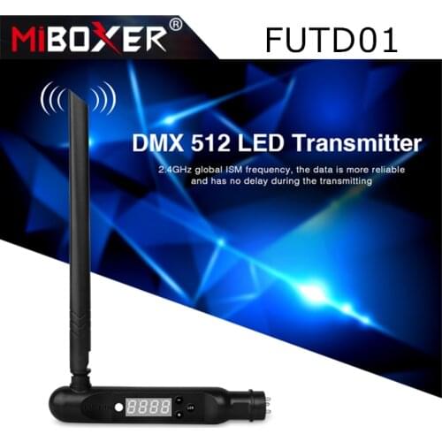 Miboxer FUTD01 DMX 512 LED Transmitter 2.4G Wireless Receiver Adapter for Disco LED Stage Effect Lights RGB+CCT Strip Controller