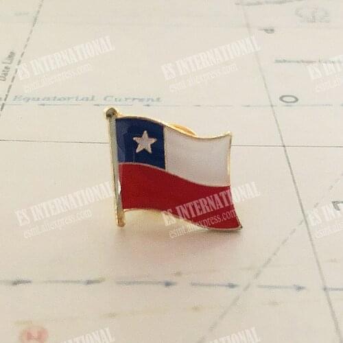 National Flag Metal Lapel Pin Flag Pin Chile