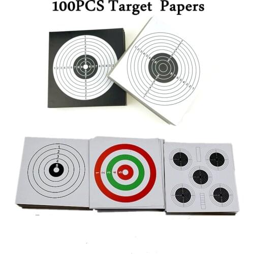 New 5 Type Target Paper 100pcs paper 14x14cm Top Quality Air Rifle Pistol Shooting Practice Targets Paintball Accessory