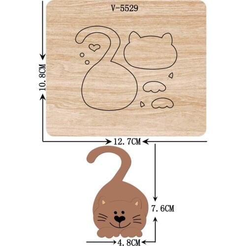 New Cat wooden dies cutting dies for scrapbooking Multiple sizes V-5529