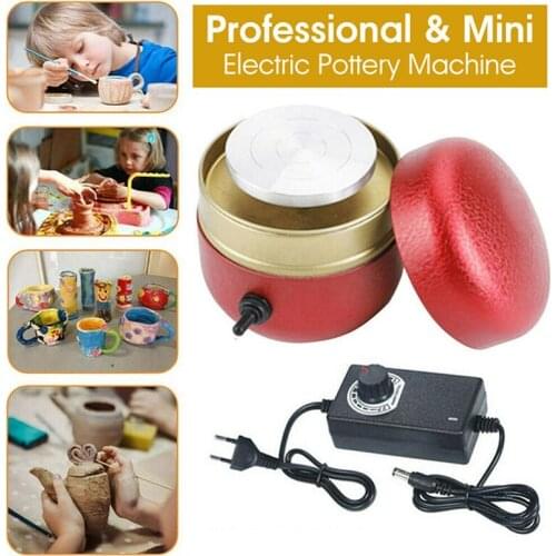 Portable Mini Electric Pottery Machine Professional Home Pottery Drawing Machine DIY Ceramic Work Clay Art Craft For Children