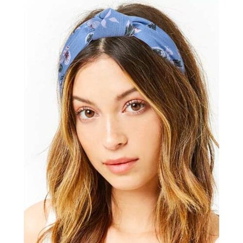 Oaoleer Bohemian Knot Hairband Ladies Printing Pattern Knotted Hairband Wide Brim Headband Headband Hair Accessories