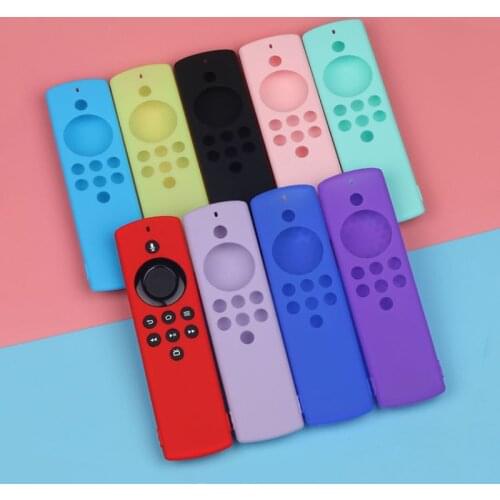 For Amazon Alexa Fire TV Stick Lite Remote Controller Shockproof Silicone Case Cover Anti-slip Easy Grip Design With Lanyard