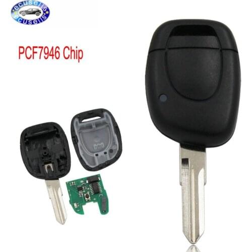 Best quality 1 Button for car Clio Kangoo Twingo Remote Key 433MHz PCF7946 id46 Chip Car key