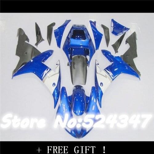 Blue white black fairings for YZF-R1 02-03 YZF R1 02 03 YZF 1000 R1 2002 2003 motorcycle fairing kits