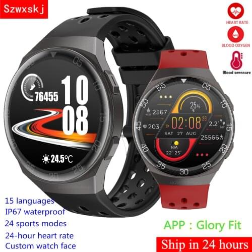 MT68 Smart Watch 24 Hours Heart Rate True Blood Oxygen IP67 Waterproof 24 Sports Modes Custom Watch Face for Android IOS PK L19