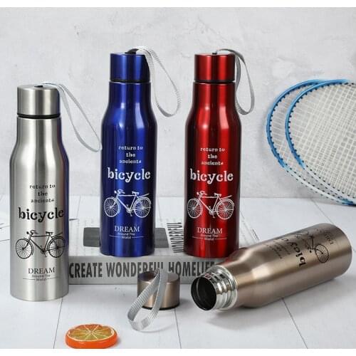 600ML Stainless Steel Sport Water Bottles BPA Free Leakproof Single Drink Milk Flasks Travel Cycling Hiking Camping Waterbottle