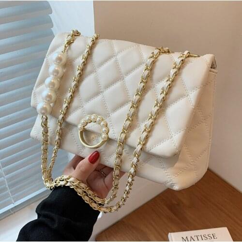 Western Style Rhombus Bag 2021 New Trendy Fashion Net Red High Quality Ladies Luxury Messenger Bag Chain Wild Small Square Bag