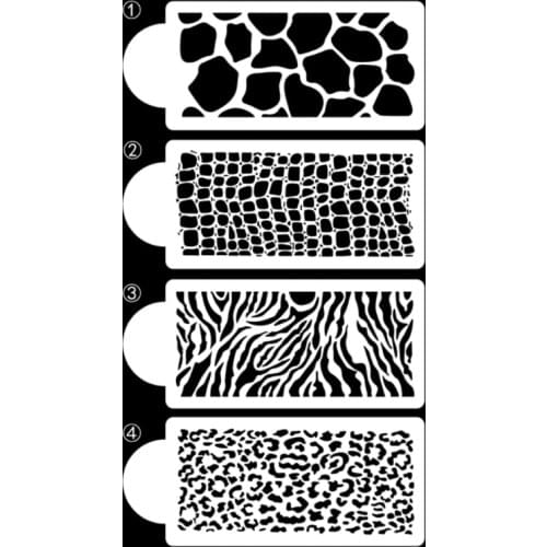 4pc Texture Pattern Stencil DIY Walls Layering Painting Template Decor Scrapbooking Embossing Supplies Reusable