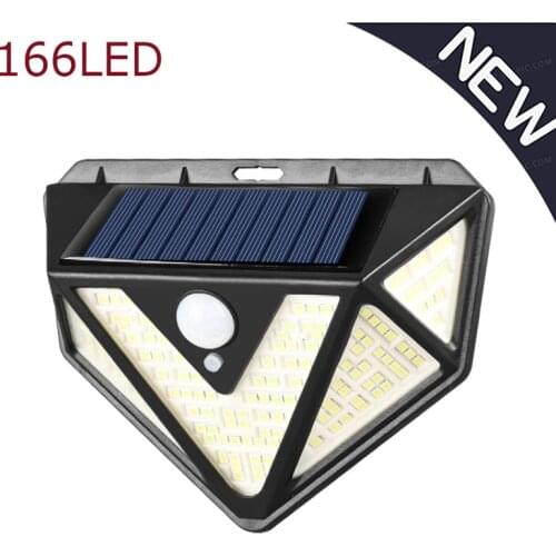 1pcs 166140 LED Outdoor Solar Light PIR Motion Sensor Wall Light Waterproof Solar Lamp Solar Powered Sunlight Garden Decoration