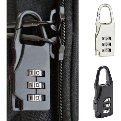 High Quality Small Chic Padlock Practical Suitcase Luggage Security Password Lock 3 Digit Combination Travel Accessories