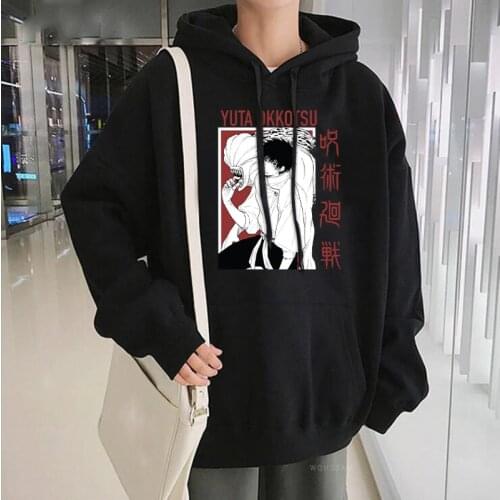 Japanese Anime Jujutsu Kaisen Hoodies Mens Harajuku Manga Yuta Okkotsu Graphics Unisex Fashion Streets Hooded Sweatshirts Tops