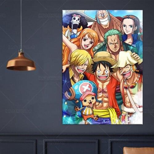 Wall Art Abstract Painting Canvas Print Picture Home Decor Unframed 1 Pcs Artistic Anime One Piece Character For Bedroom Poster