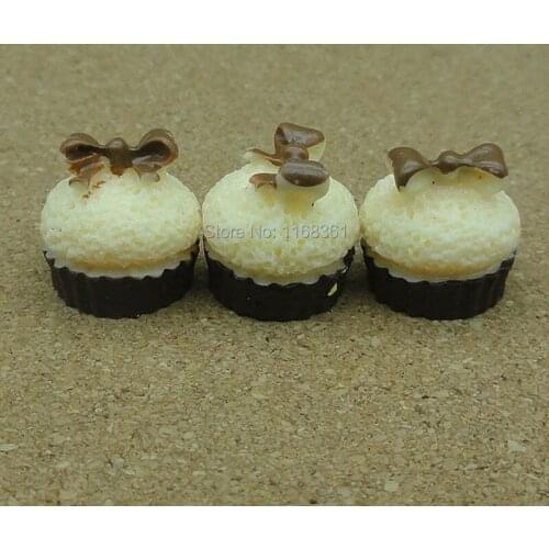 1pcs/lot resin yellow bow cake 13mm Cabochons Scrapbooking Hair Bow Center Card Frame Making Craft DIY B010-5