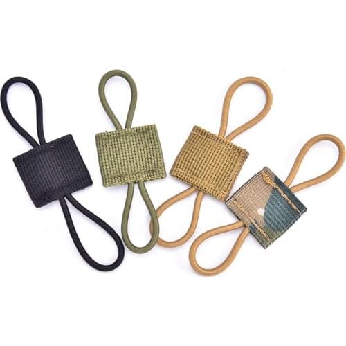 2pcs/set 4 colors Tactical Elastic Ribbon Buckle Binding Retainer For PTT Antenna Stick Pipe