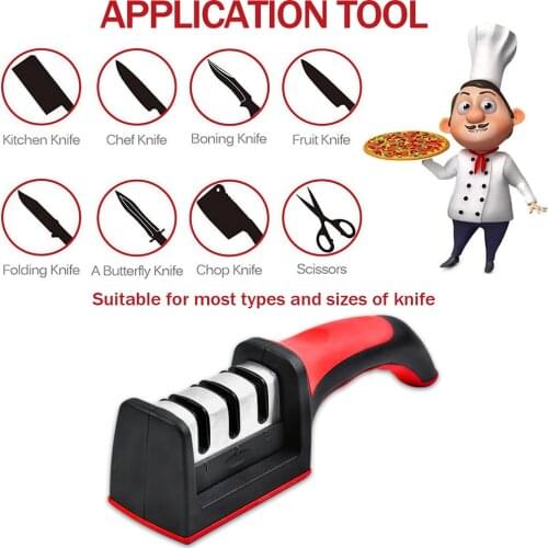 Knife Sharpener 3 Stages Professional Kitchen Sharpening Stone Grinder knives Whetstone Tungsten Diamond Ceramic Sharpener Tool