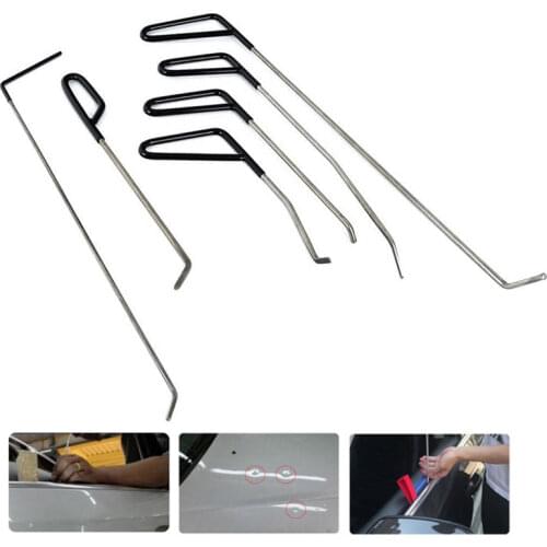 6pcs Painltess Dent Repair Rods Auto Body Dent Repair Hail Damage Removal Tools Dent Hammer for Door Dings Hail Repair