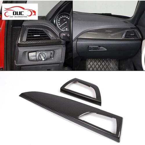 ABS Carbon Fiber Car Dashboard Side Air Outlet Panel Trim Cover For BMW 1 2 Series F20 F21 F22 F23 2012-2017 Interior Accessorie