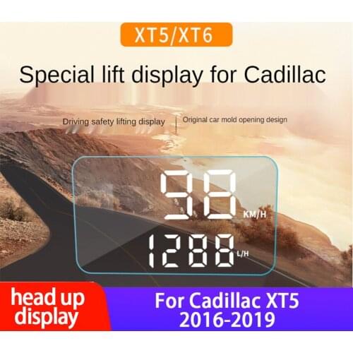 Car Electronic HUD Head-Up Display for Cadillac XT5 2016-2019 OBD Projector Retrofit Accessories Gead-Up Speedometer Projector