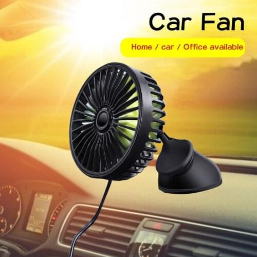 12V/24V Car Fan 360 Degree Rotatable Dashboard Fan With 3 Speed Car Electronics