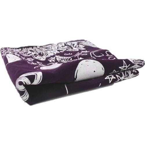 Velvet Tarot Tablecloth with Bag Witch Divination Moon Phases Lover Altar Cloth G99D