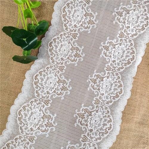 E2230 wide 23 cm white elastic lace can be used as skirt hem hem sewing underwear material