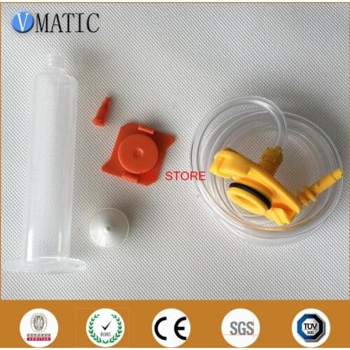 Free Shipping Trade Assurance EFD 5cc/ml Pneumatic Syringe Barrel Valve Robot Barrel Adapter With Dispensing Needle