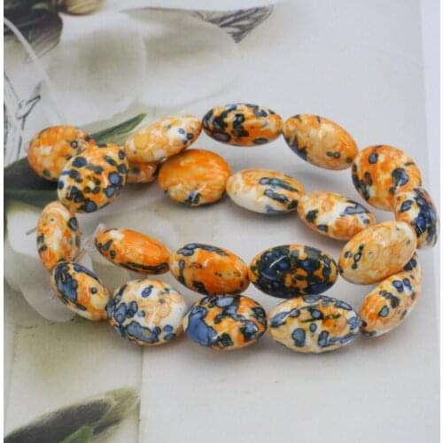 Three colors to choose from Riverstones oval share loose beads 13x18mm 15 inches DIY women jewelry making wholesale and retail