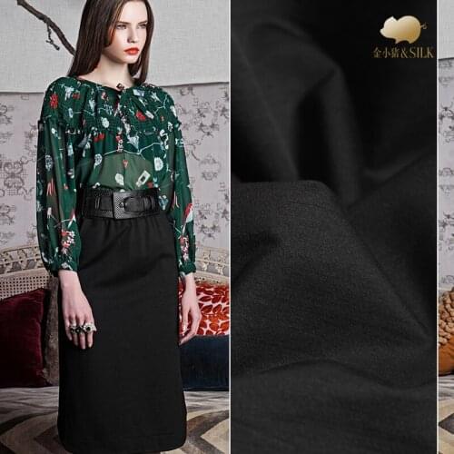 Black stretch silk wool fabric 40mm thick texture wild style silk fabric 150 cm coat wool fabric wholesale wool cloth