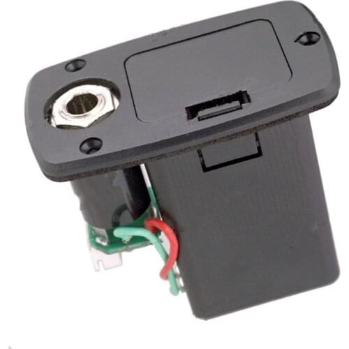 5Pcs/lot 9V Battery Box Holder Case Compartment Cover With 4 Pin Socket & contacts Output jack for Active Guitar Bass Pickup