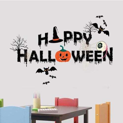 Home Wall Sticker Festival Decoration Happy Halloween Wallpaper Household Decor Wallstickers Living Room PVC Wallpapers Decal